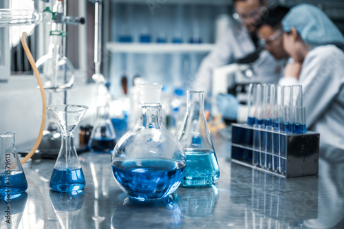 professional health care researchers working in life of medical science laboratory, technology of medicine chemistry lap experiment for hospital