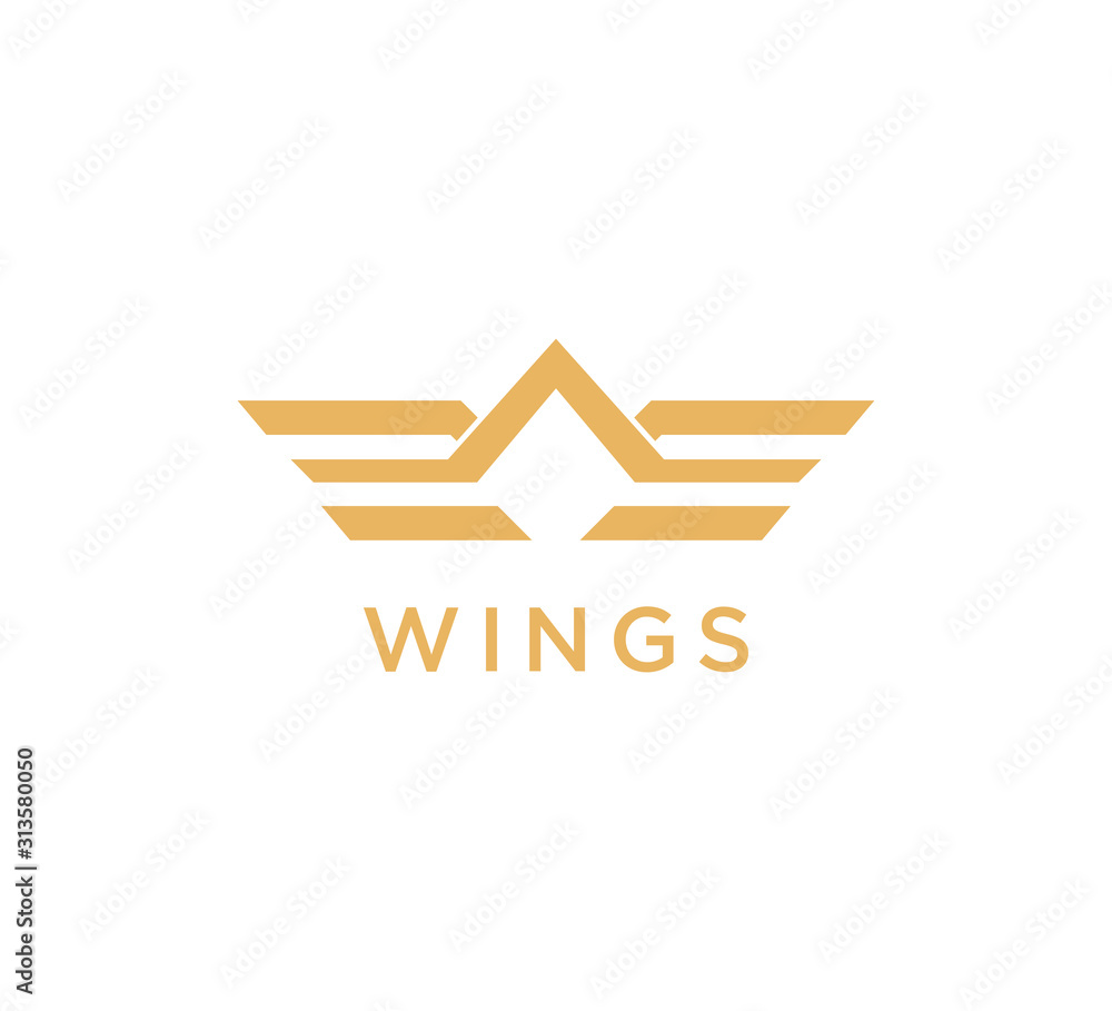 wing vector logo design template
