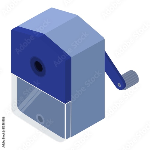 Hand sharpener icon. Isometric of hand sharpener vector icon for web design isolated on white background