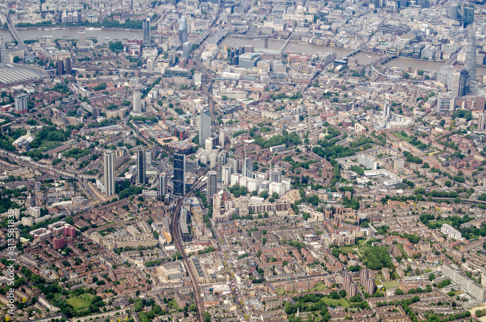 Aerial view of Elephant and Castle, London