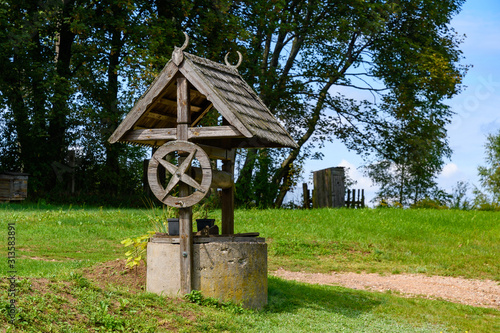Obraz na płótnie old well in Podlasie, Poland w salonie