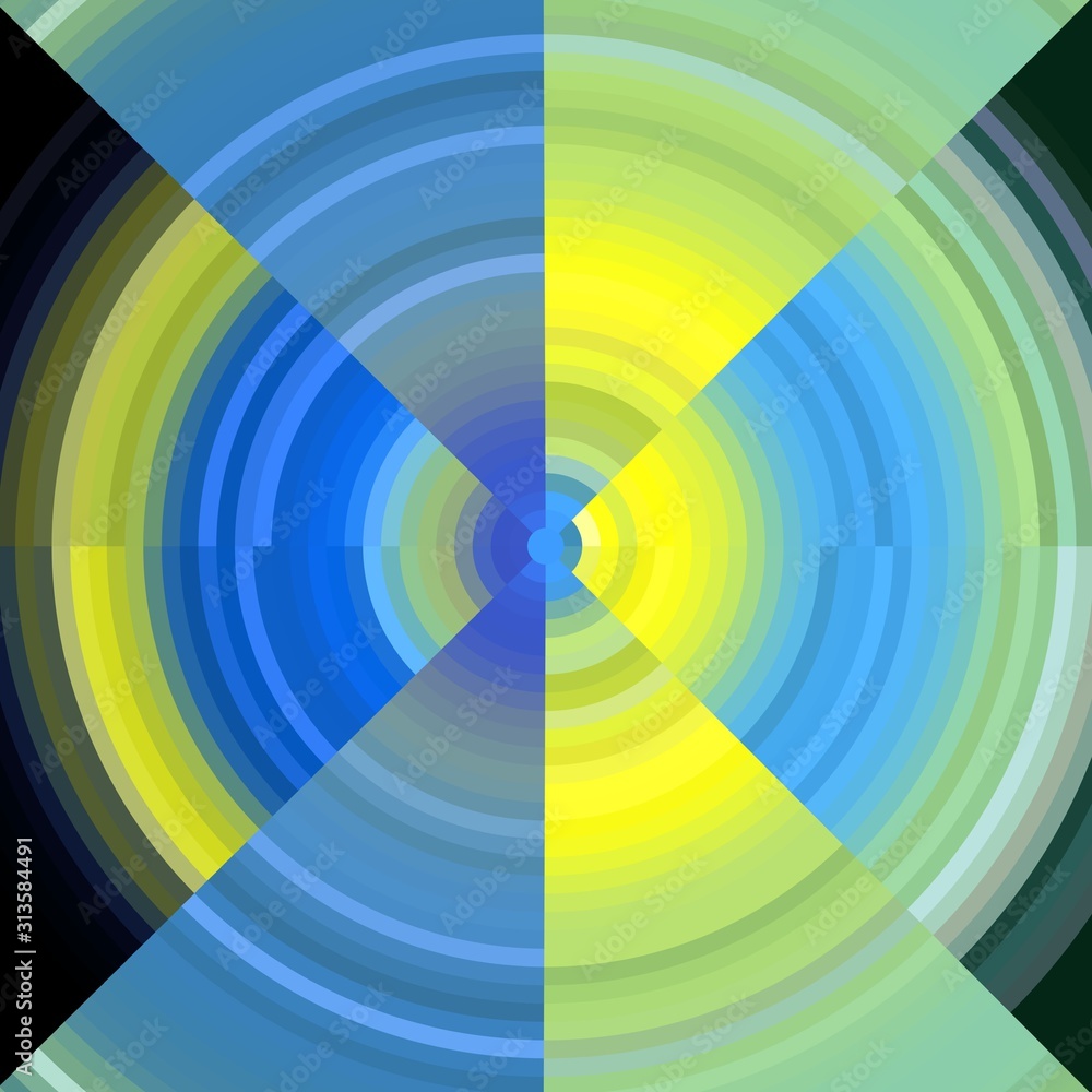 Obraz premium Yellow blue abstract rainbow background