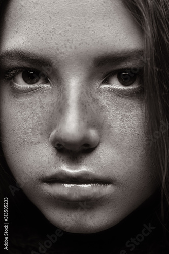 girl with freckles © Andrey Kiselev