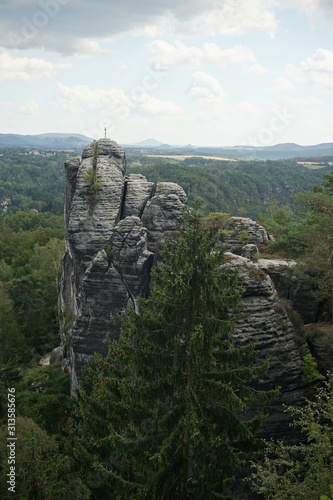 Monk at Bastei, Dresden, Germany