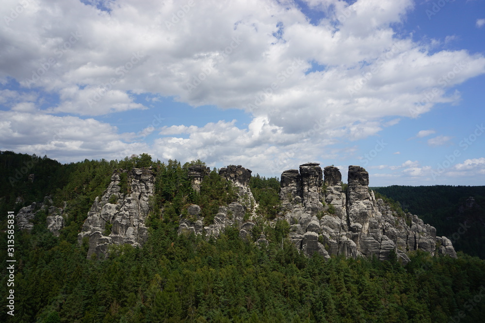 Rock formations at Bastei, Dresden, Germany