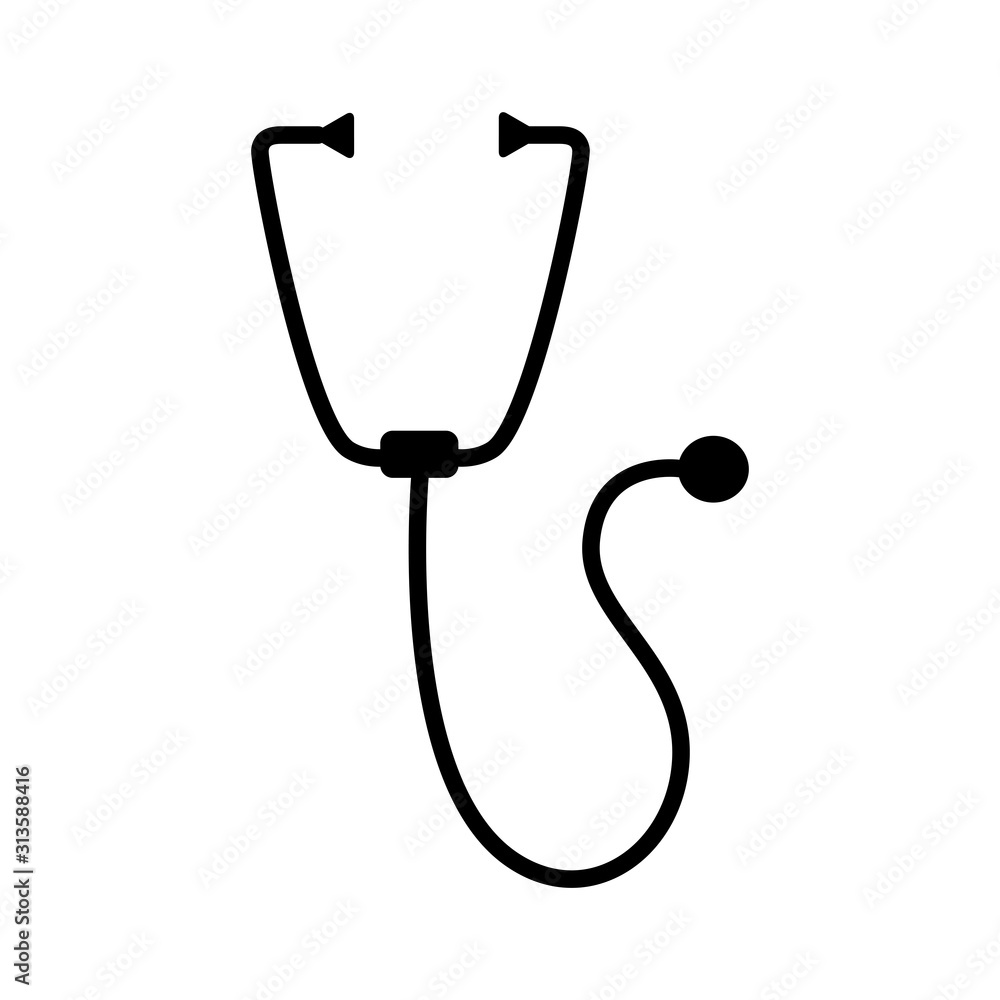Stethoscope icon vector trendy design