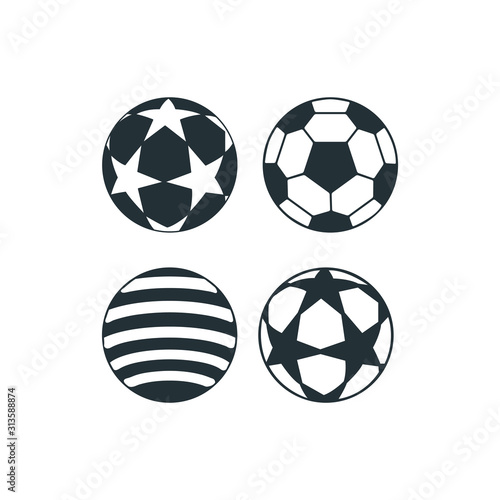 variety soccer ball illustration vector design for print on sticker, vinyl, decal, mug and t shirt