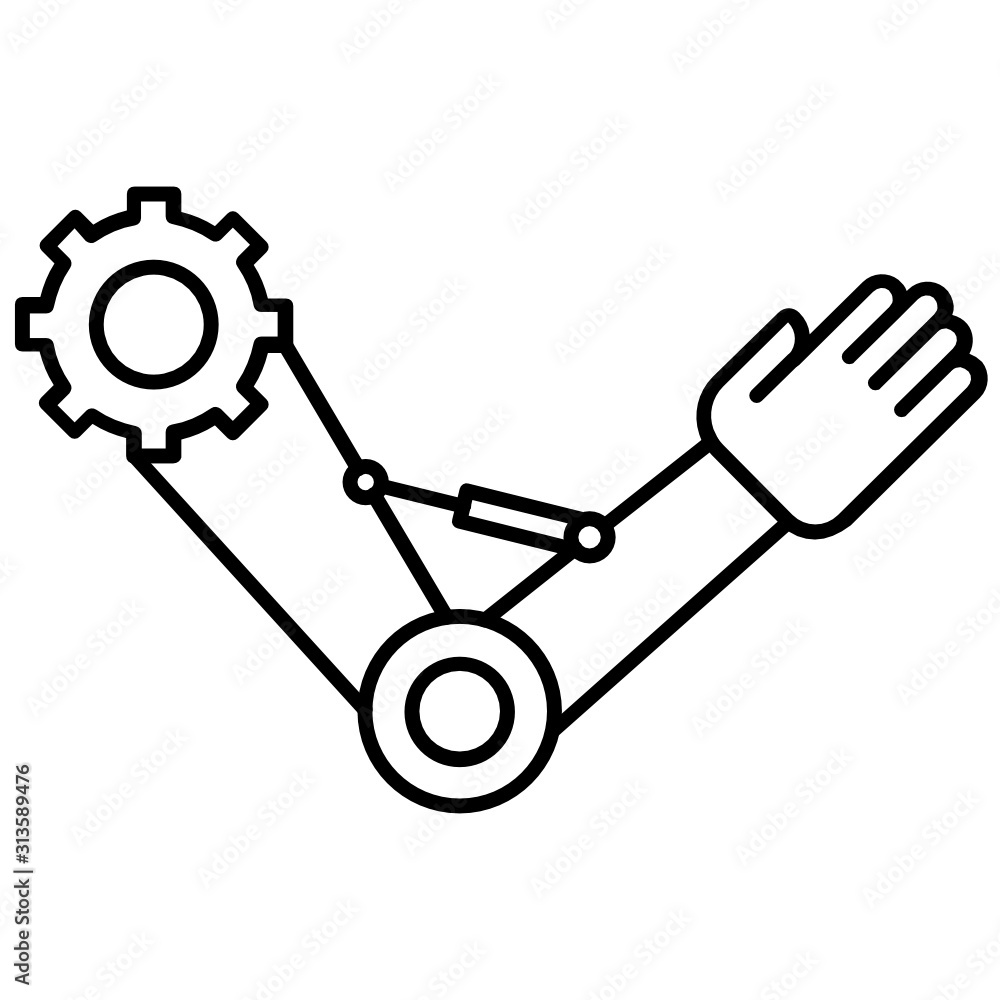 Simulate living biological organisms mechanically Concept, Biorobotic technology Vector Icon, Robotic Arm and Lever Design Simulate living biological organisms mechanically Concept, Biorobotic technology Vector Icon, Robotic Arm and Lever Design