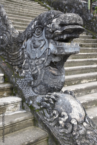 Dragon Railing at Tomb of Emperor Khai Dinh, Hue, Vietnam