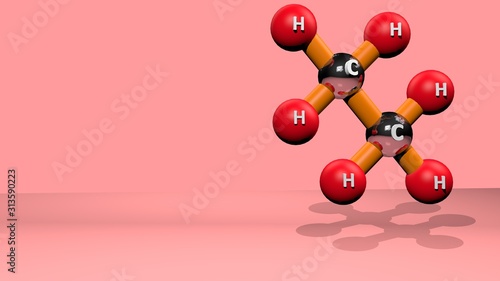 Science background with chemical formulas against colored background