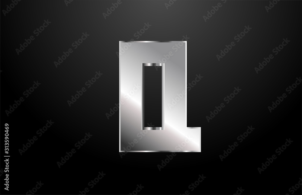silver metal alphabet letter Q logo icon design template silver metal alphabet letter Q logo icon design template