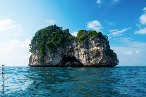 Mountain sea rocks landscape. Thailand