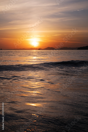 Early morning sunrise over the sea