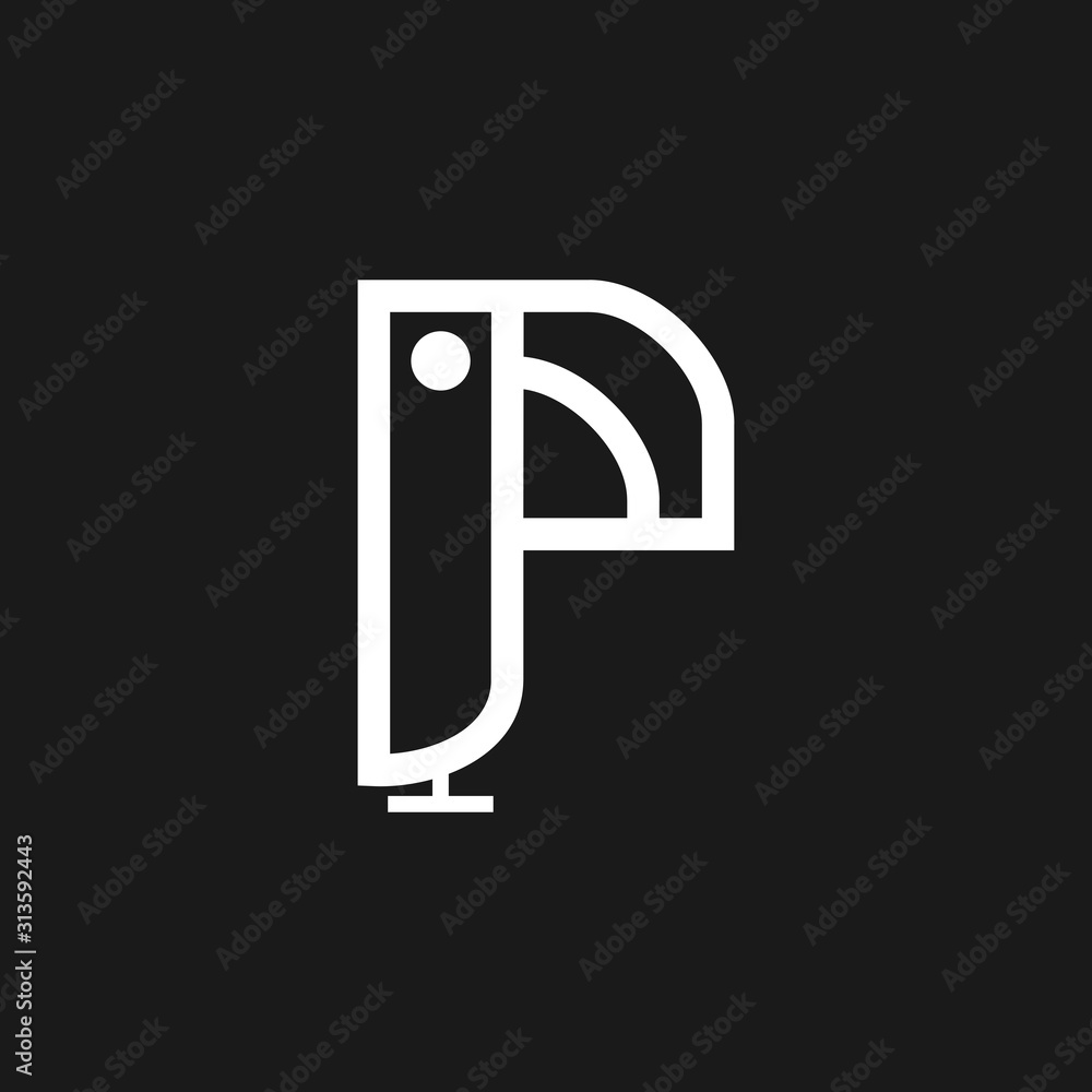 abstract initial letter P logo design template abstract initial letter P logo design template