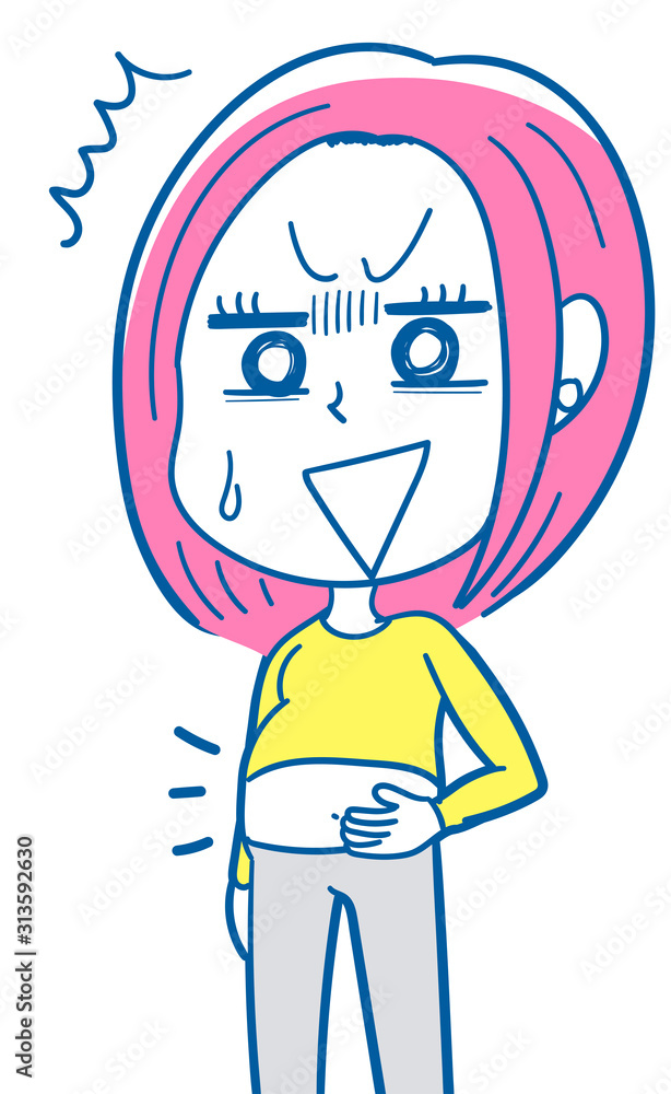 イラスト素材 食べすぎたぽっこりお腹の若い女性 Stock Vector Adobe Stock イラスト素材 食べすぎたぽっこりお腹の若い女性 Stock Vector Adobe Stock