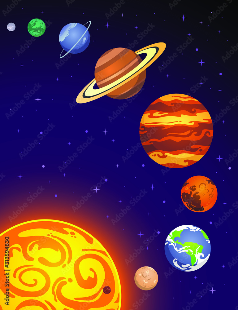 Naklejka premium solas system planets