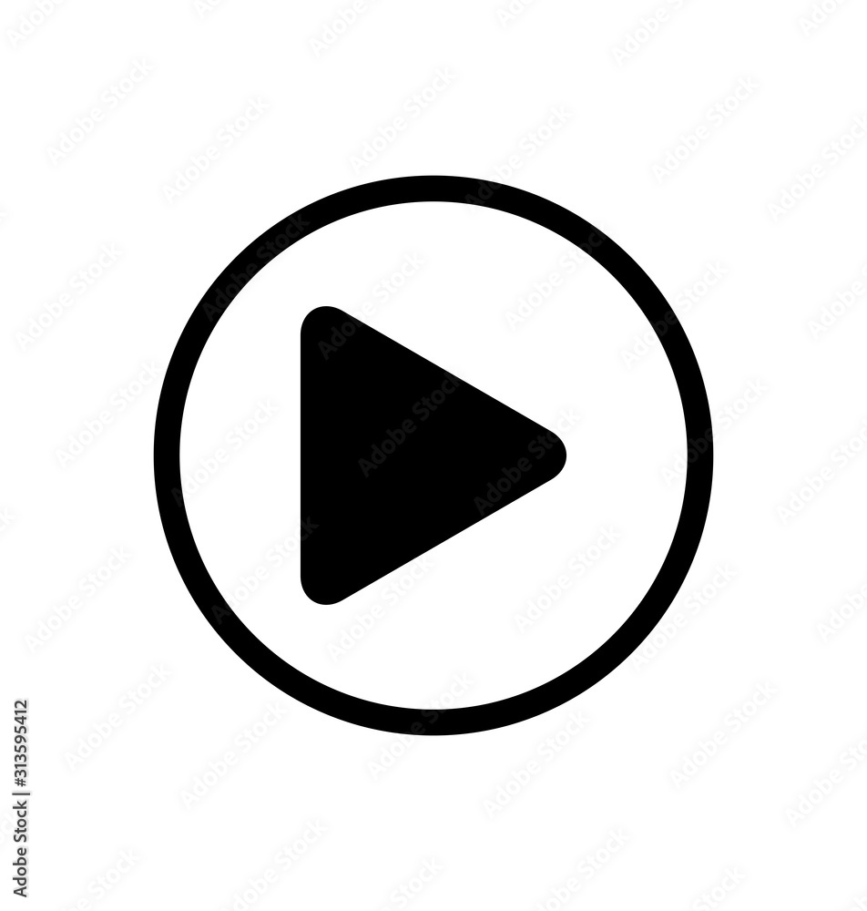 Play icon vector simple design Play icon vector simple design
