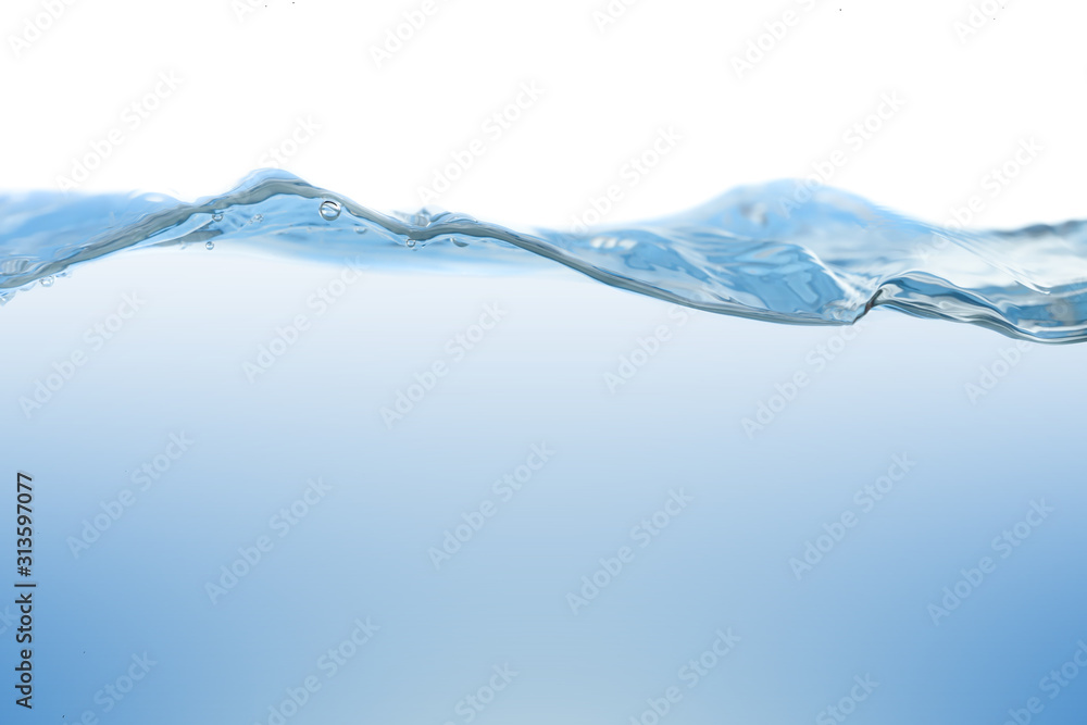 Water splash. Aqua flowing in waves and creating bubbles. Drops on the water surface feel fresh and clean. isolated on white background. Water splash. Aqua flowing in waves and creating bubbles. Drops on the water surface feel fresh and clean. isolated on white background.