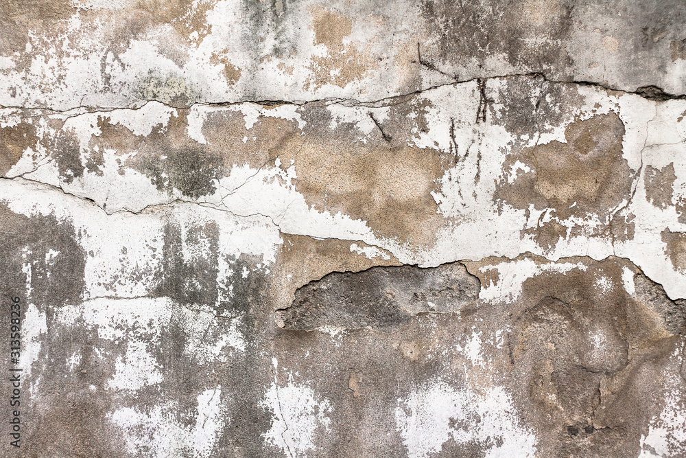 Obraz premium Mur délabré et fissurée, fond ou texture