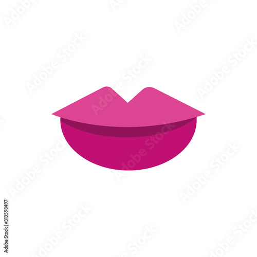 female mouth sensuality isolated icon