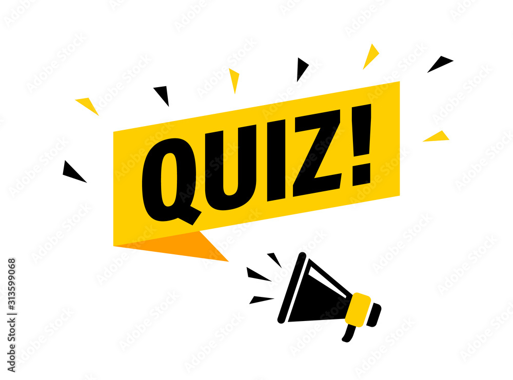 Male Hand Holding Megaphone With Quiz Speech Bubble Loudspeaker Banner For Business Marketing And Advertising Vector Illustration Stock Vector Adobe Stock