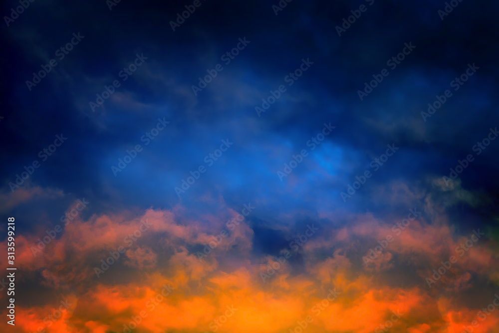 Dramatic Clouds Background - obrazy, fototapety, plakaty 