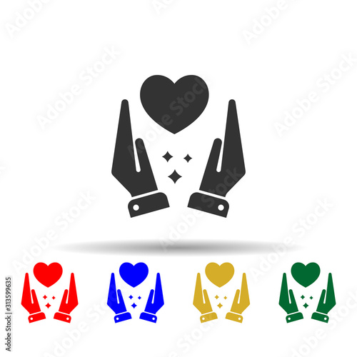 Online marketing, outreach multi color style icon. Simple glyph, flat vector of online marketing icons for ui and ux, website or mobile application