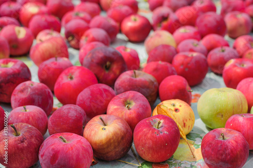 red apples on the table