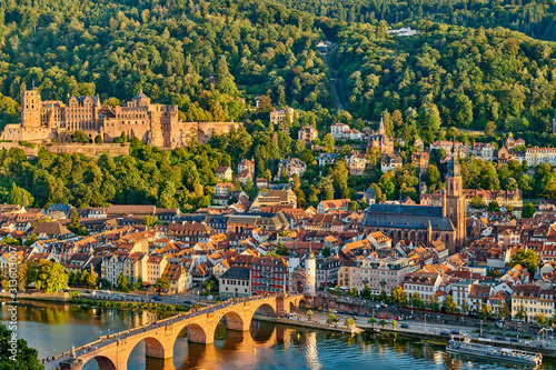 Heidelberg town on Neckar river, Germany photo
