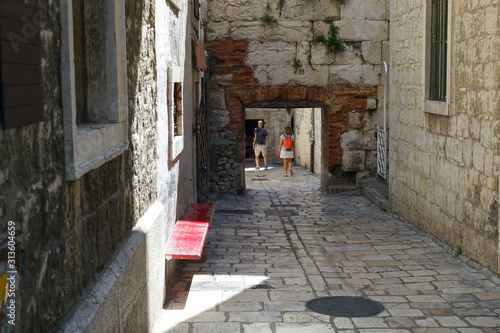 The street leading to the Game of Thrones souvenir shop in the palace of Emperor Diocletian