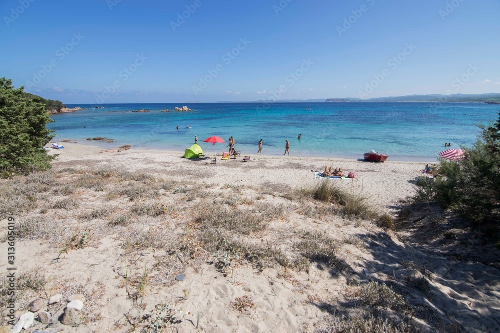 Panorama of Vignola Beach in Sardinia