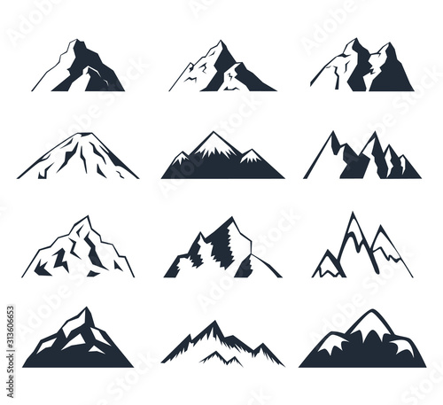 Set of mountains. 