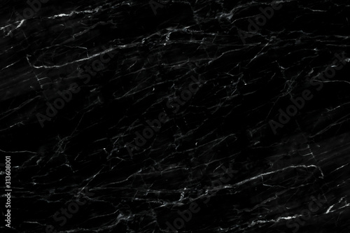 Black marble natural pattern for background, abstract black and white