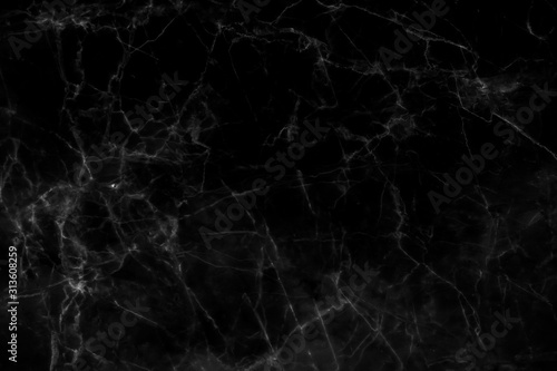 Black marble natural pattern for background, abstract black and white