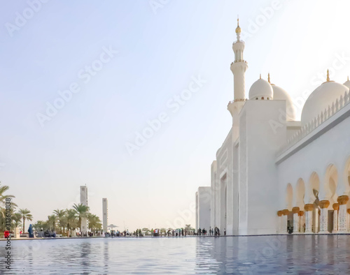 Abu Dhabi, UAE December 27/2018 Sheikh zayed mosque. United arab emirates, middle east. Famous landmark.