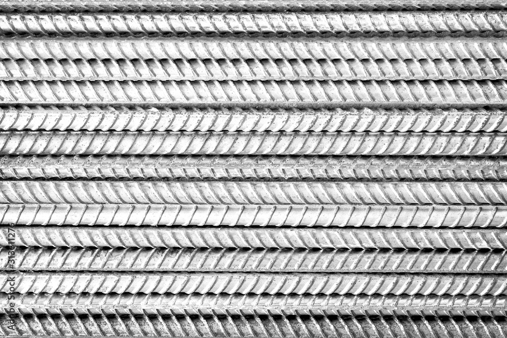 Rebar texture. Rusty rebar for concrete pouring. Stock Photo Adobe Stock
