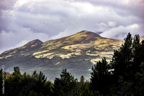 panoramic view of the mountains, jämtland,åre, sverige,sweden