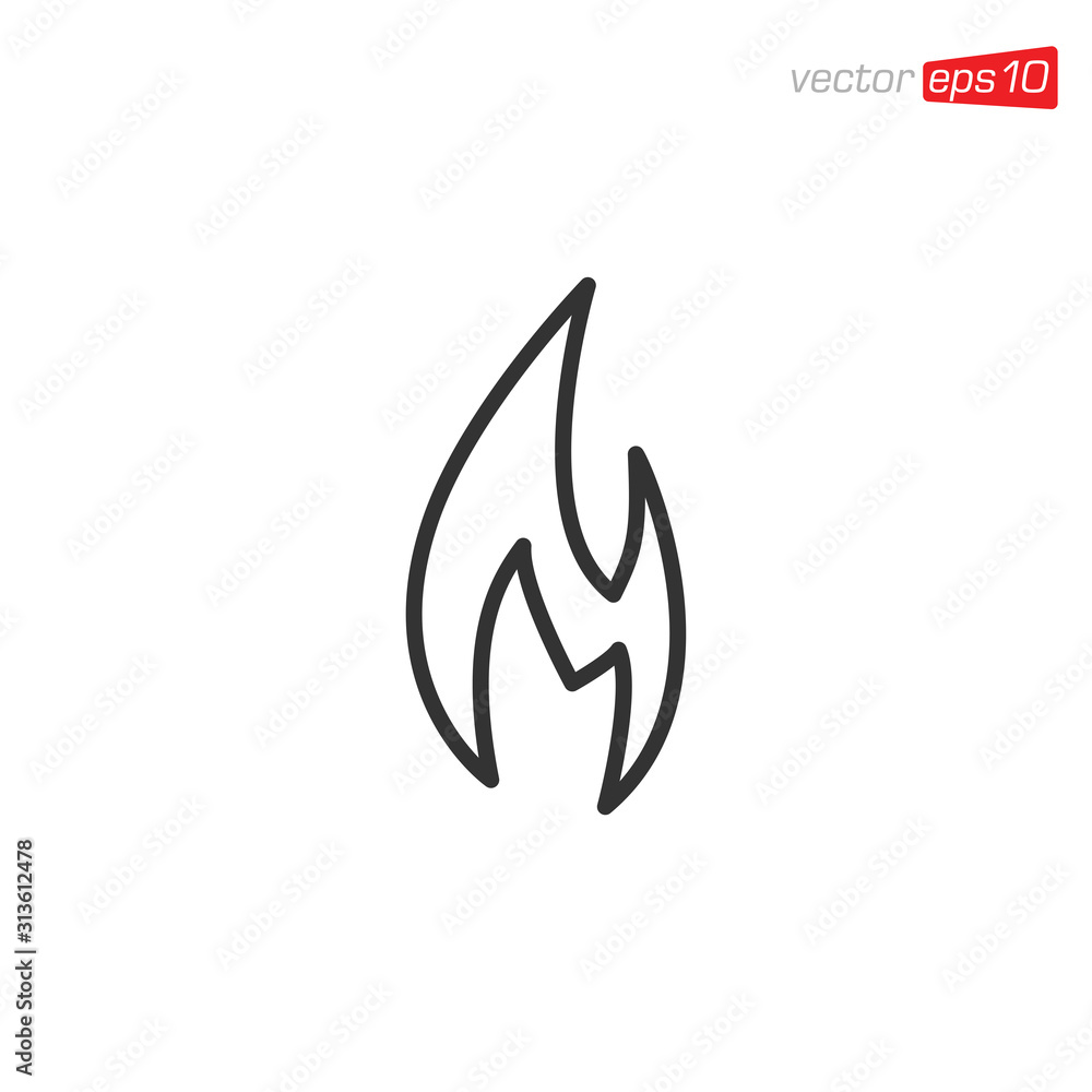Fototapeta premium Fire Icon Design Vector illustration