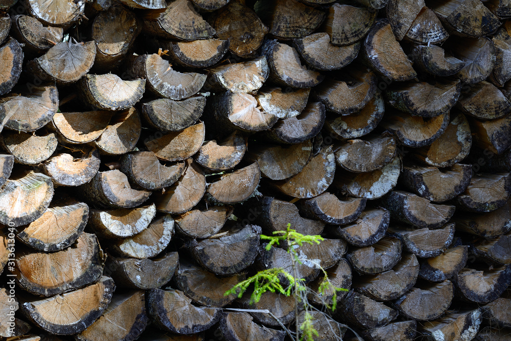 pile of wood, åre, jämtland,sweden,sverige