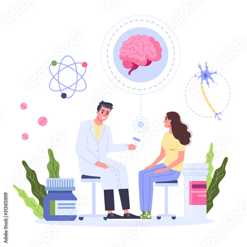 Healthcare concept, idea of doctor caring about patient health.