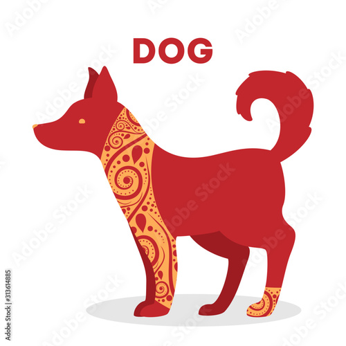 Vector illustration of traditional chinese zodiac animal