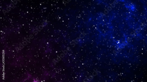 illustration of Traveling through star fields in space as a supernova colorful light glowing.Space Nebula blue background moving motion graphic with stars space rotation nebula  Science galaxy cosmis 