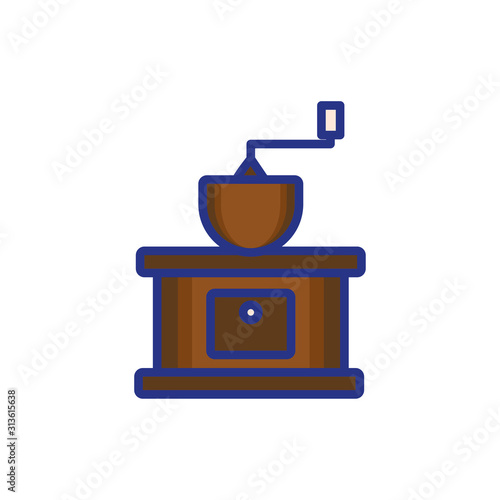 coffee grinder machine isolated icon
