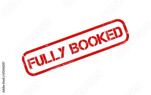 Fully booked rectangular stamp isolated on white background