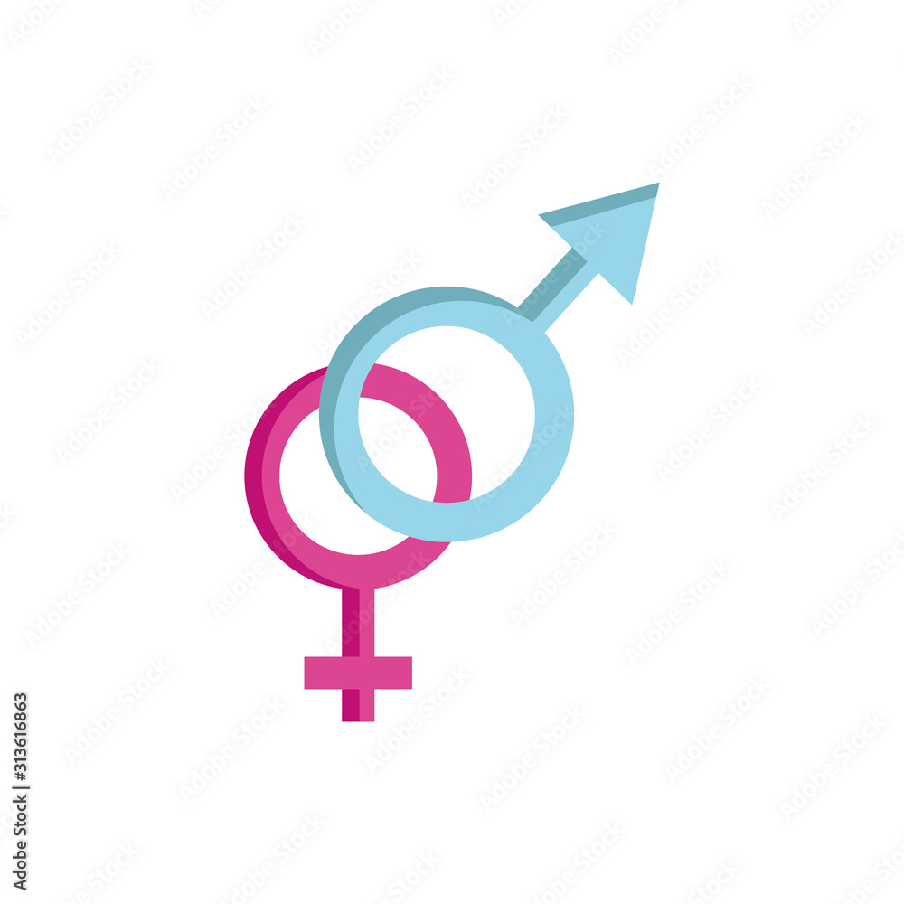 genders symbols love isolated icon genders symbols love isolated icon