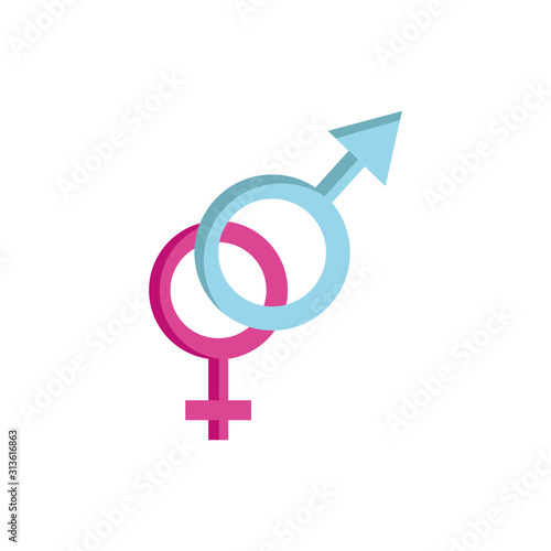 genders symbols love isolated icon
