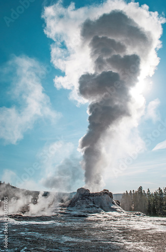 Fotografie, Tablou Large geyser in a American park