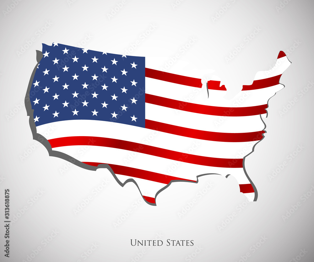 UNITED STATES OF AMERICA MAP, USA vector, Independence day background UNITED STATES OF AMERICA MAP, USA vector, Independence day background