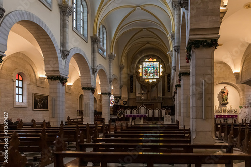 The interior of the Chapel of Saint Catherine in Bethlehem in Palestine © svarshik