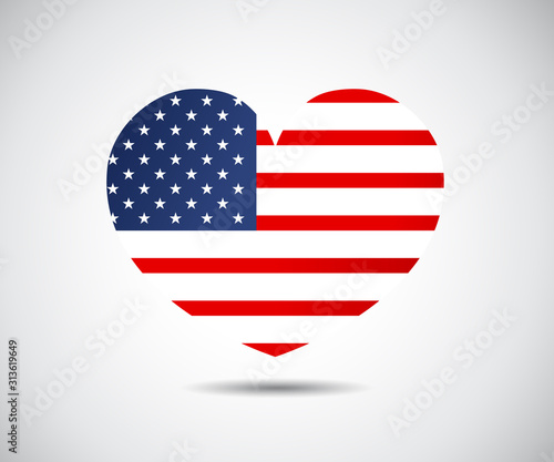 Modern Map, United States, USA vector, Independence day background